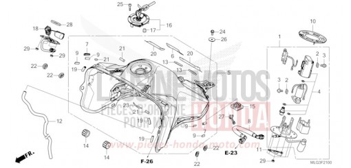 RESERVOIR A CARBURANT/POMPE A CARBURANT (1) CRF1100AN de 2022